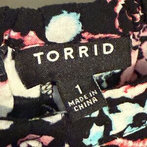 Torrid Black and Pink Floral Garment